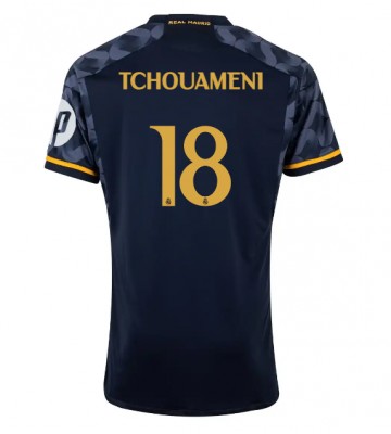 Real Madrid Aurelien Tchouameni #18 Replika Udebanetrøje 2023-24 Kortærmet